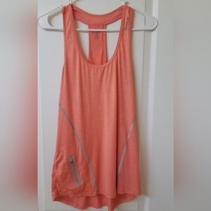 Reebok Women's Orange Racerback Medium Tank Top Peach